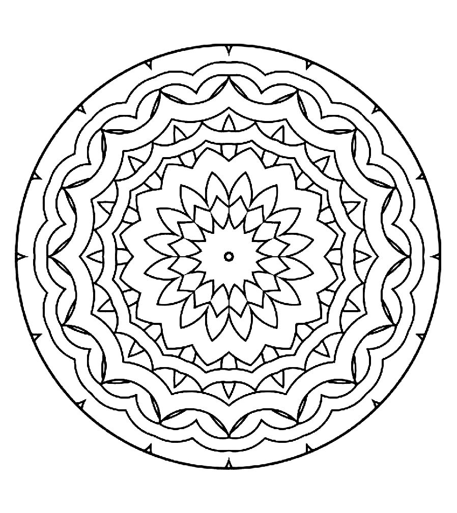 Download 214+ Simple Mandala Coloring Pages Printable PNG PDF File